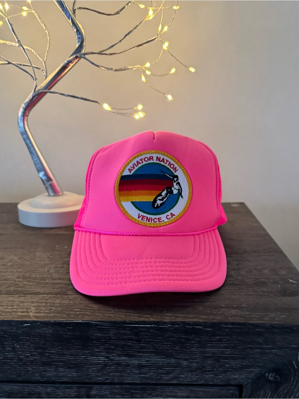 Aviator Nation Pink Venice Trucker Hat